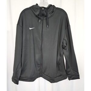 Nike Women's Dark Gray Therma-FIT Full-Zip Hooded Training Jacket Size XL NWT